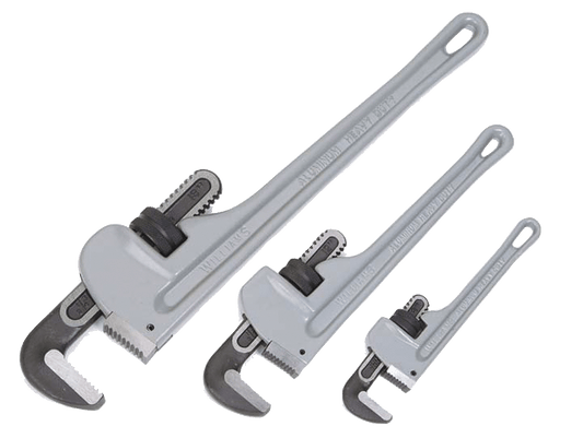 Williams #JHW13542 Pipe Wrenches, Aluminum Heavy Duty, 3 Piece Set