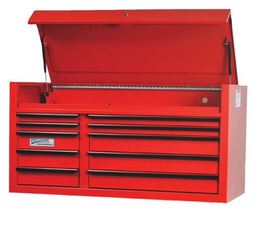 Williams #W55TC10 - 10B - 10BL - 10Y 55" Wide x 24" Deep 10-Drawer Tool Chest, Professional Series