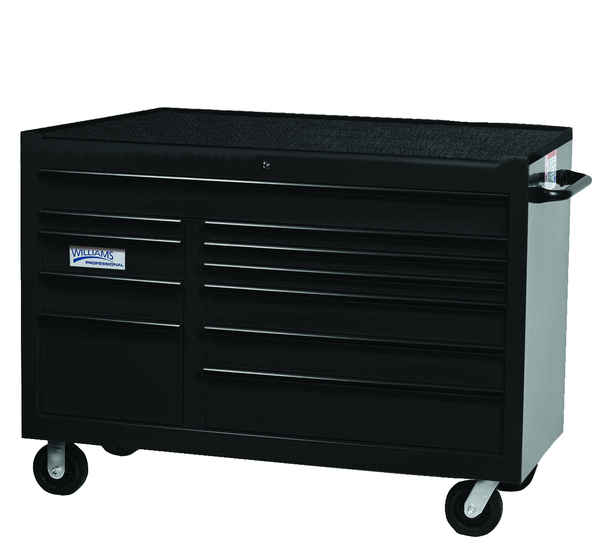 Williams #JHWW55RC11 - 11B - 11BL 55" Wide x 24" Deep 11-Drawer Roll Cabinet, Professional Series, Red