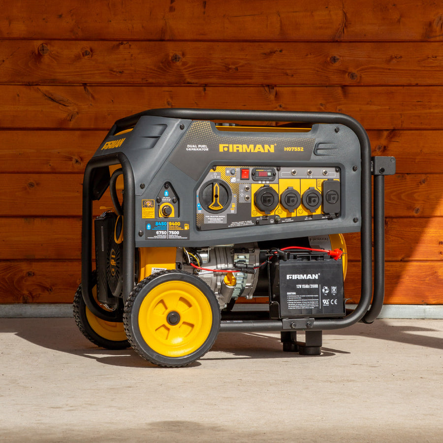 FIRMAN® Dual Fuel Portable Generator 7500W Electric Start 120/240V #H07552