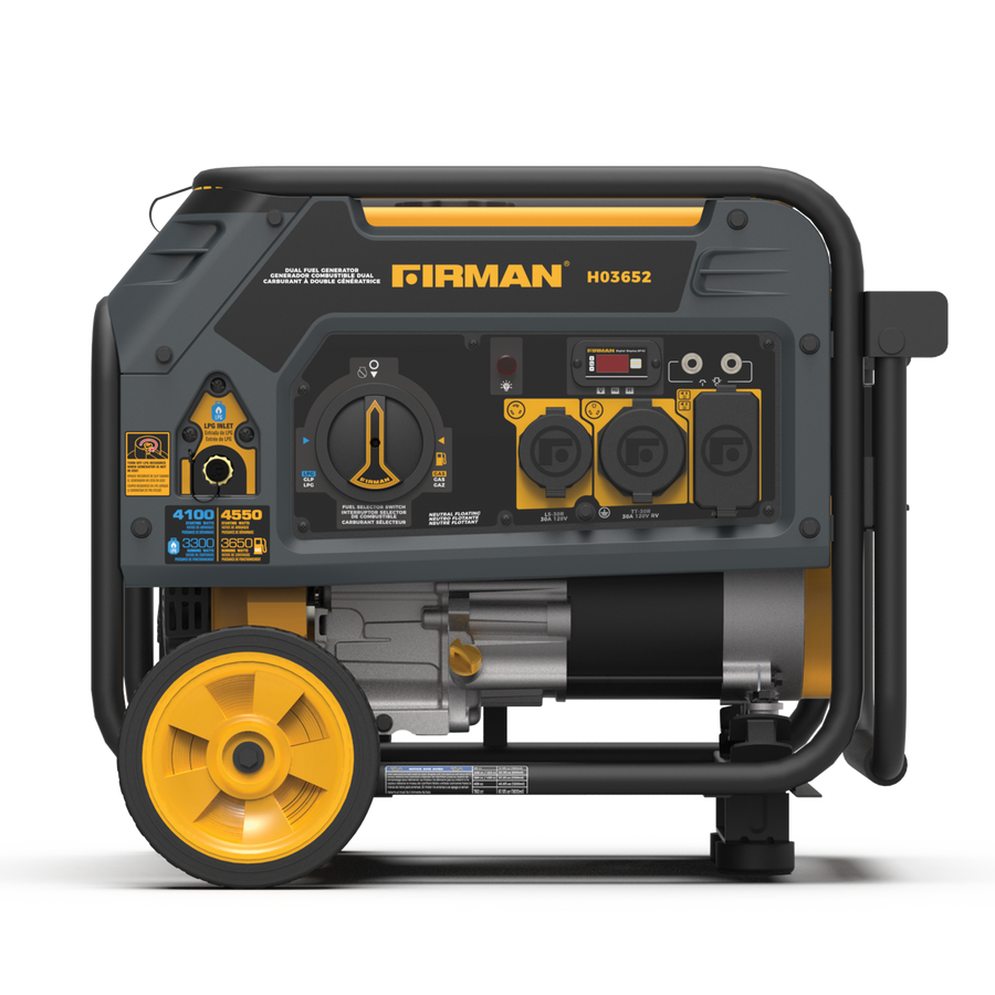 FIRMAN® Dual Fuel Portable Generator 3650W Recoil Start #H03652