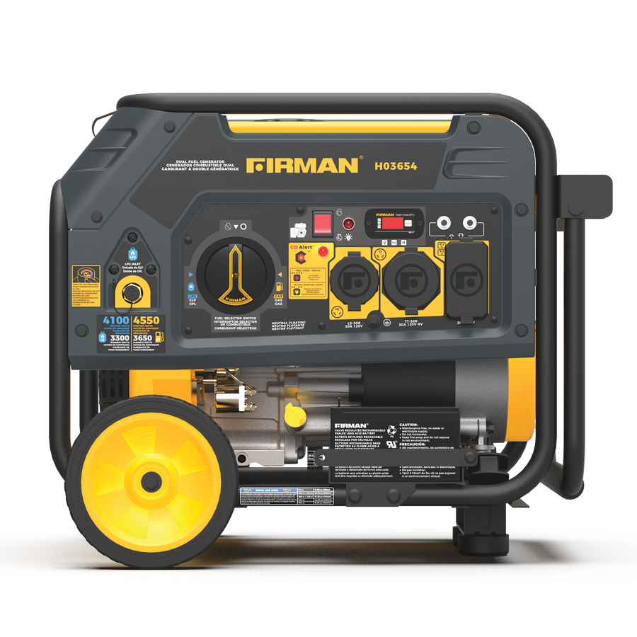 FIRMAN® Dual Fuel 4550W Portable Generator Electric Start with CO Alert #H03654