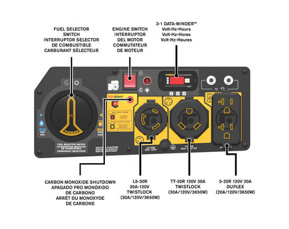 FIRMAN® Dual Fuel 4550W Portable Generator Electric Start with CO Alert #H03654
