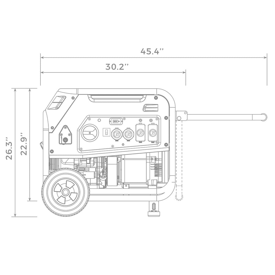 FIRMAN® Dual Fuel Portable Generator 5700W Recoil Start 120/240V #H05754
