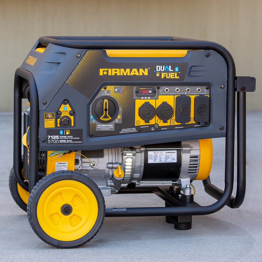 FIRMAN® Dual Fuel Portable Generator 5700W Recoil Start 120/240V #H05754