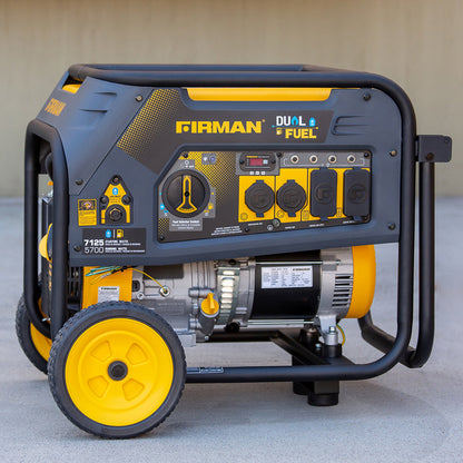 FIRMAN® Dual Fuel Portable Generator 5700W Recoil Start 120/240V #H05754