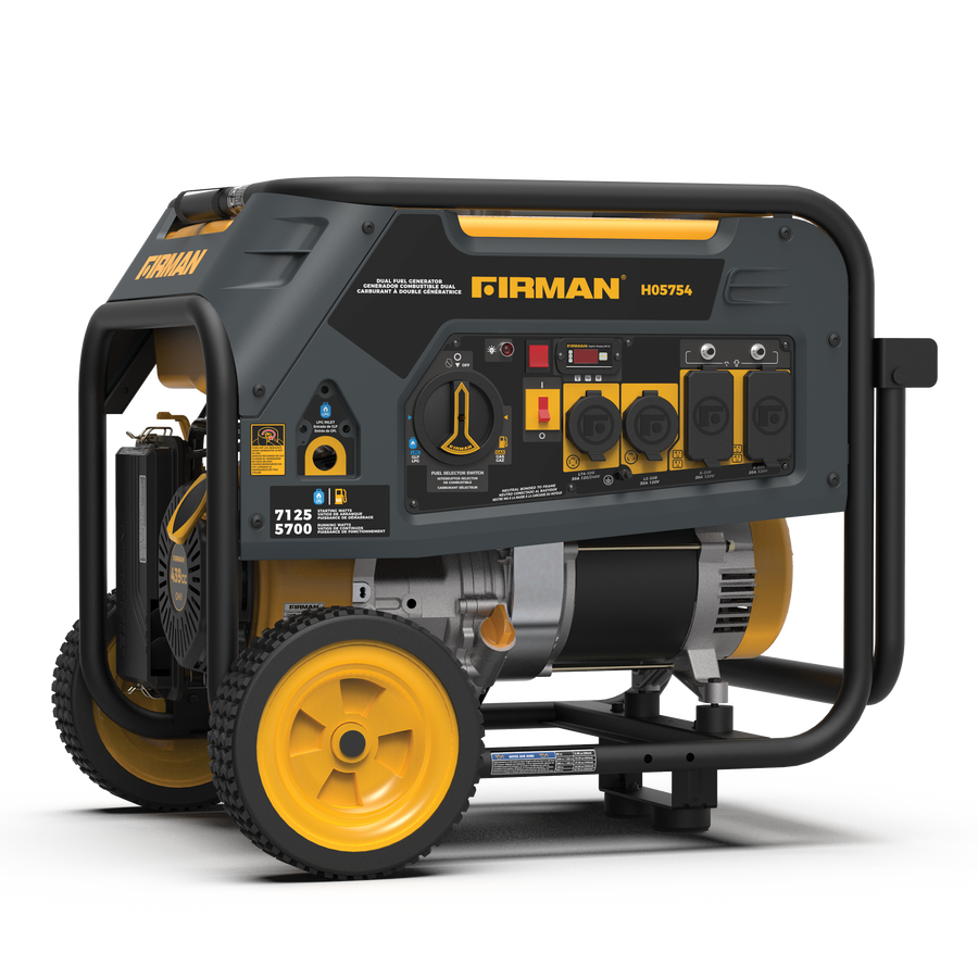 FIRMAN® Dual Fuel Portable Generator 5700W Recoil Start 120/240V #H05754