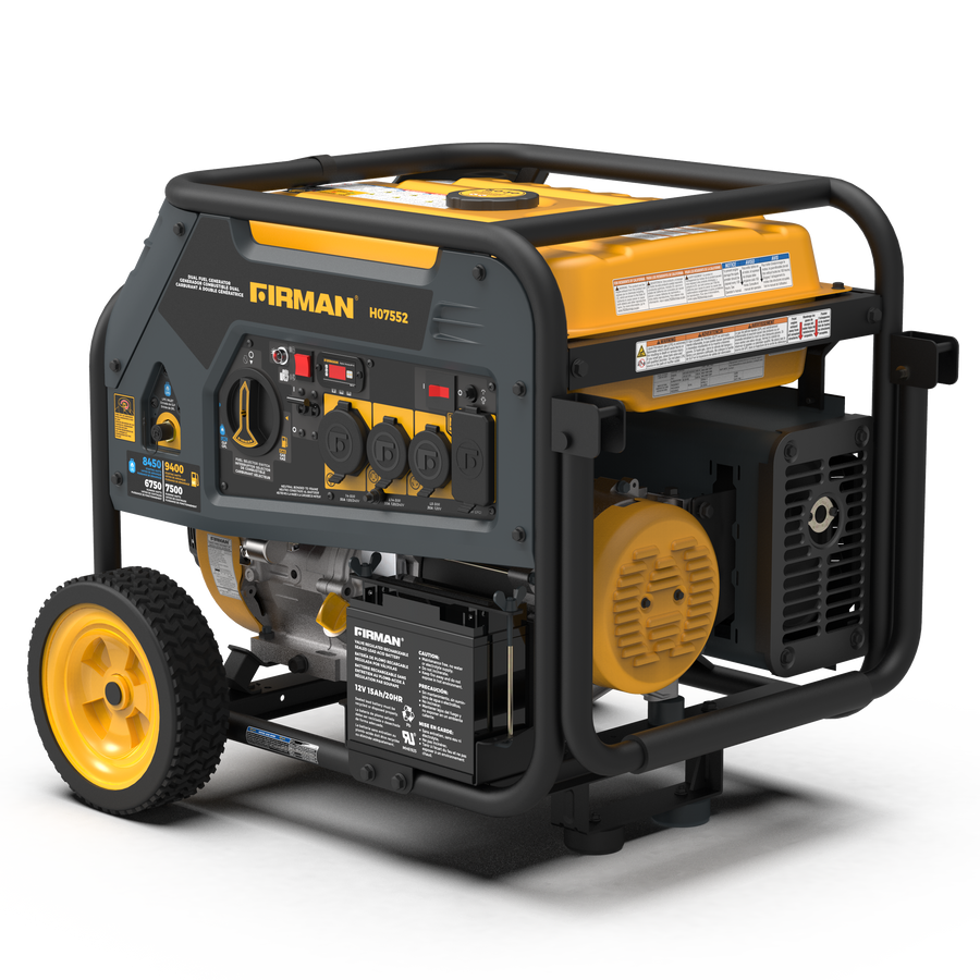 FIRMAN® Dual Fuel Portable Generator 7500W Electric Start 120/240V #H07552