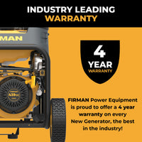 FIRMAN® Dual Fuel Portable Generator 9400W Electric Start 120/240V with CO Alert #H07553