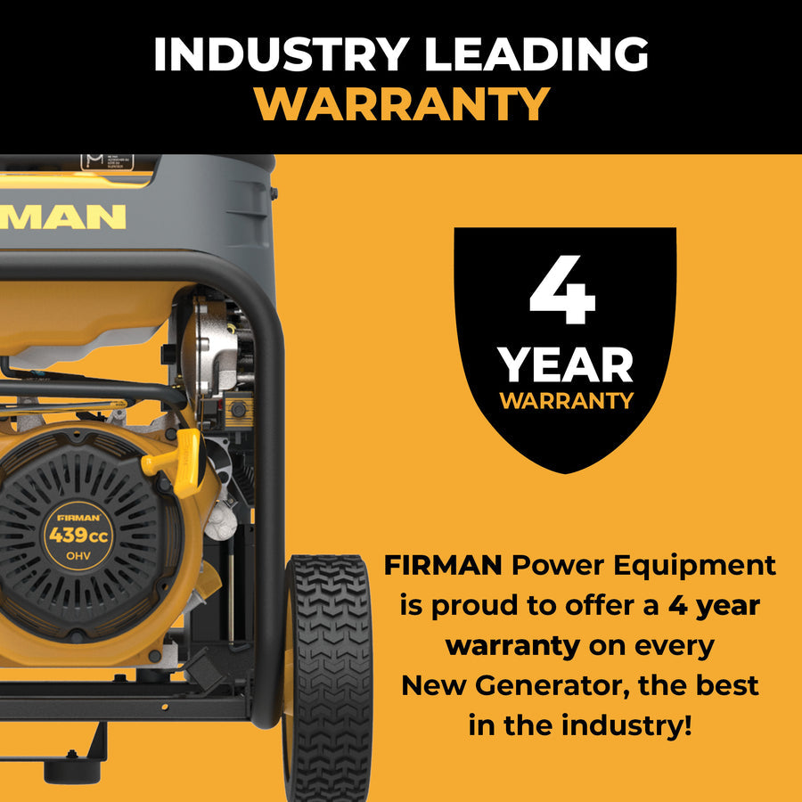 FIRMAN® Dual Fuel Portable Generator 9400W Electric Start 120/240V with CO Alert #H07553