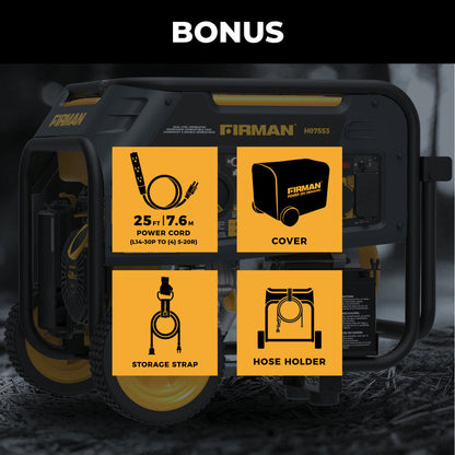 FIRMAN® Dual Fuel Portable Generator 9400W Electric Start 120/240V with CO Alert #H07553