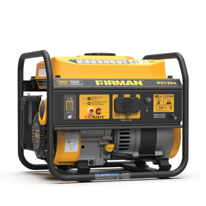 FIRMAN® Gas Portable Generator 1500W Recoil Start with CO alert #P01204