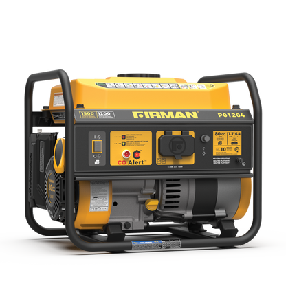 FIRMAN® Gas Portable Generator 1500W Recoil Start with CO alert #P01204