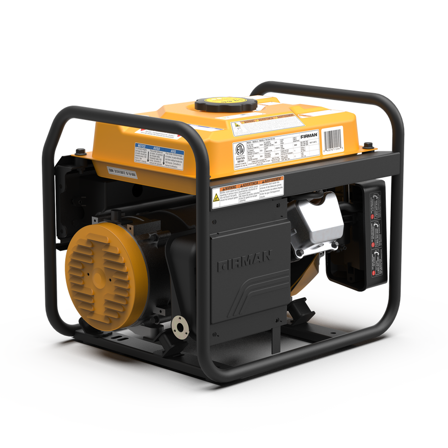 FIRMAN® Gas Portable Generator 1500W Recoil Start with CO alert #P01204