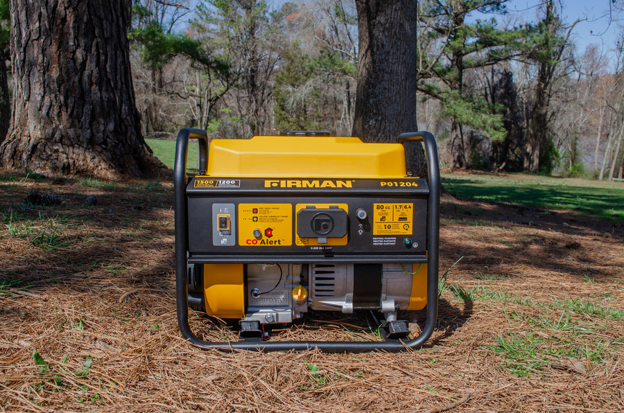 FIRMAN® Gas Portable Generator 1500W Recoil Start with CO alert #P01204