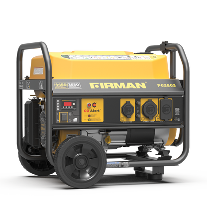 FIRMAN® Gas Portable Generator 4450W Recoil Start 120V with CO alert #P03503