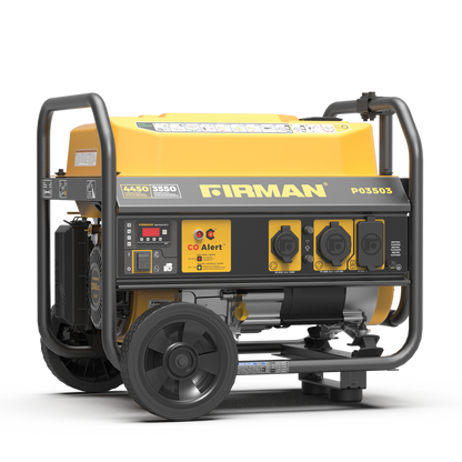 FIRMAN® Gas Portable Generator 4450W Recoil Start 120V with CO alert #P03503