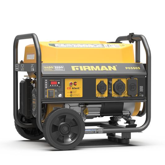FIRMAN® Gas Portable Generator 4450W Recoil Start 120V with CO alert #P03503