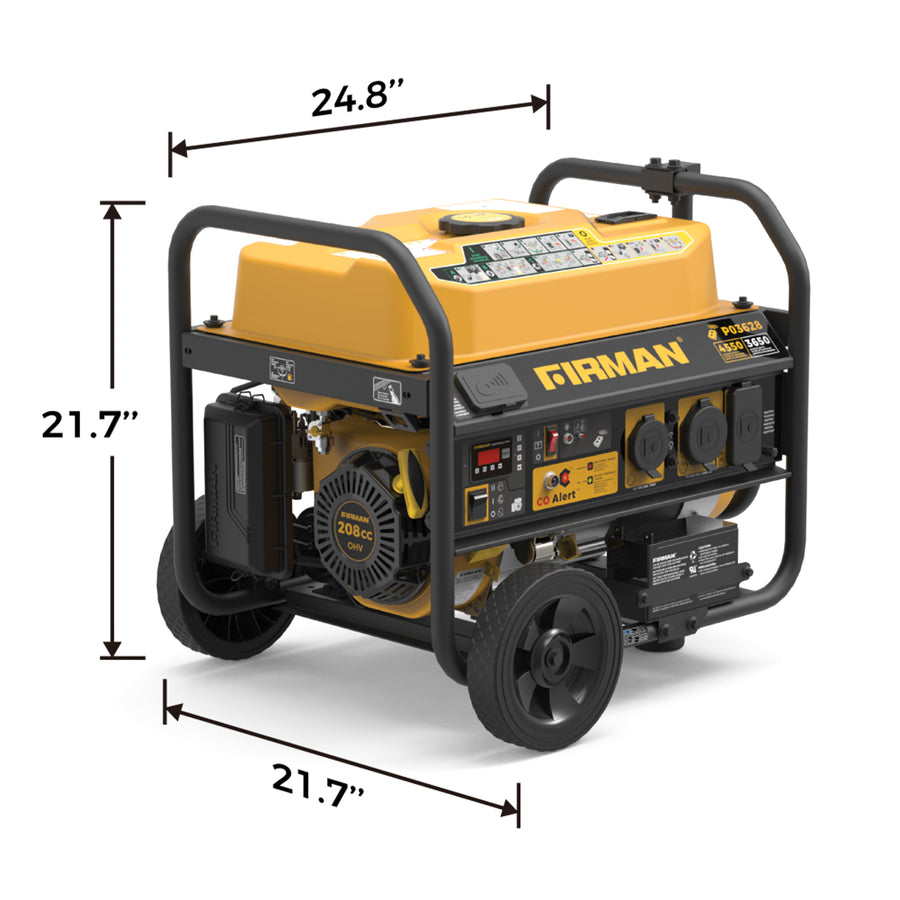 FIRMAN® Gas Portable Generator 4550W Remote Start with CO Alert #P03628