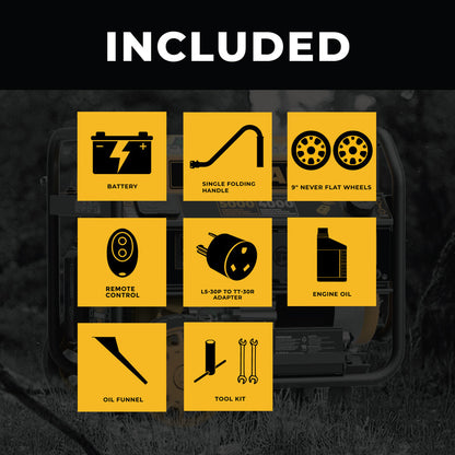 FIRMAN® Gas Portable Generator 5000W Remote Start 120V #P04001