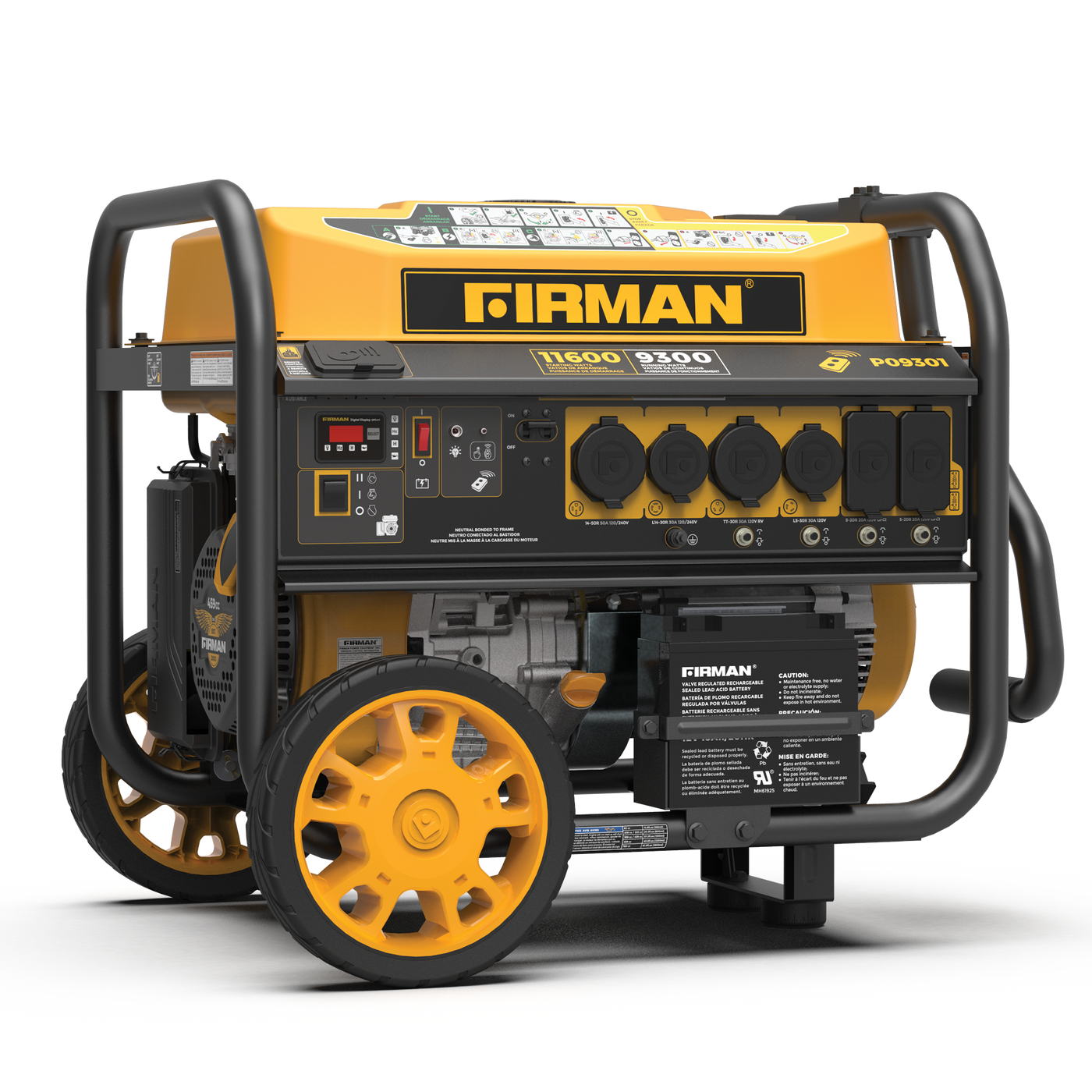 FIRMAN® Gas Portable Generator 11600W Remote Start 120/240V #P09301