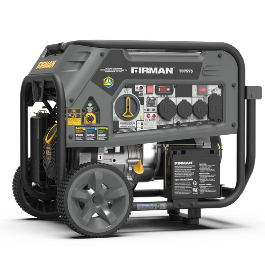 FIRMAN® Tri Fuel Portable Generator 9400W Electric Start 120/240V with CO Alert #T07573