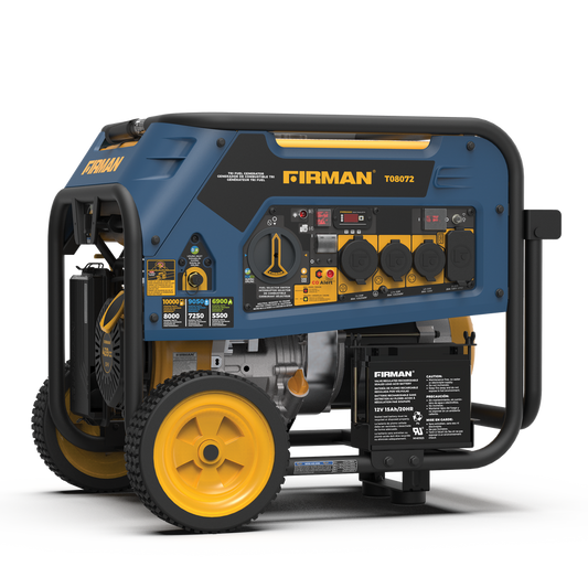 FIRMAN® Tri Fuel 8000W Portable Generator Electric Start 120/240V with CO Alert #T08072