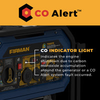 FIRMAN® Tri Fuel  Portable Generator 10000/8000W Electric Start With CO Alert #T08073