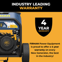 FIRMAN® Tri Fuel  Portable Generator 10000/8000W Electric Start With CO Alert #T08073