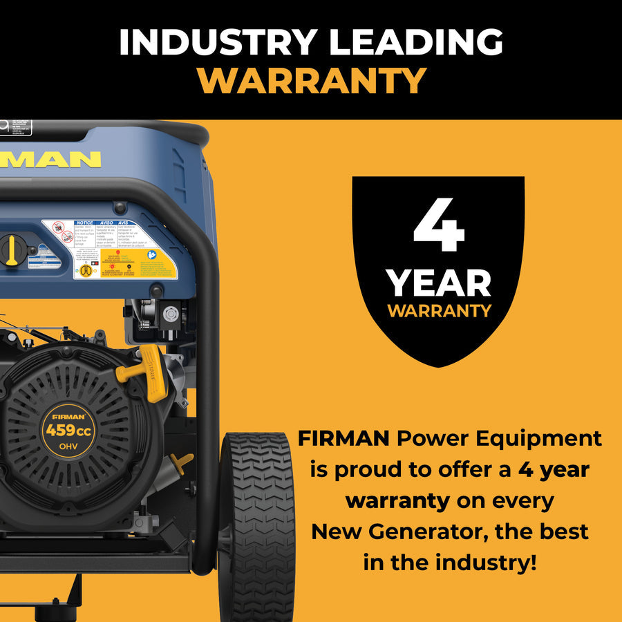 FIRMAN® Tri Fuel  Portable Generator 10000/8000W Electric Start With CO Alert #T08073