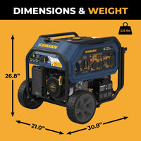 FIRMAN® Tri Fuel  Portable Generator 10000/8000W Electric Start With CO Alert #T08073