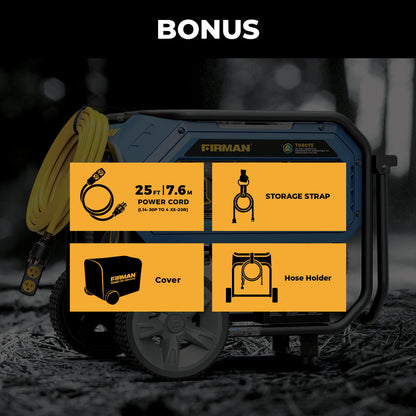 FIRMAN® Tri Fuel  Portable Generator 10000/8000W Electric Start With CO Alert #T08073