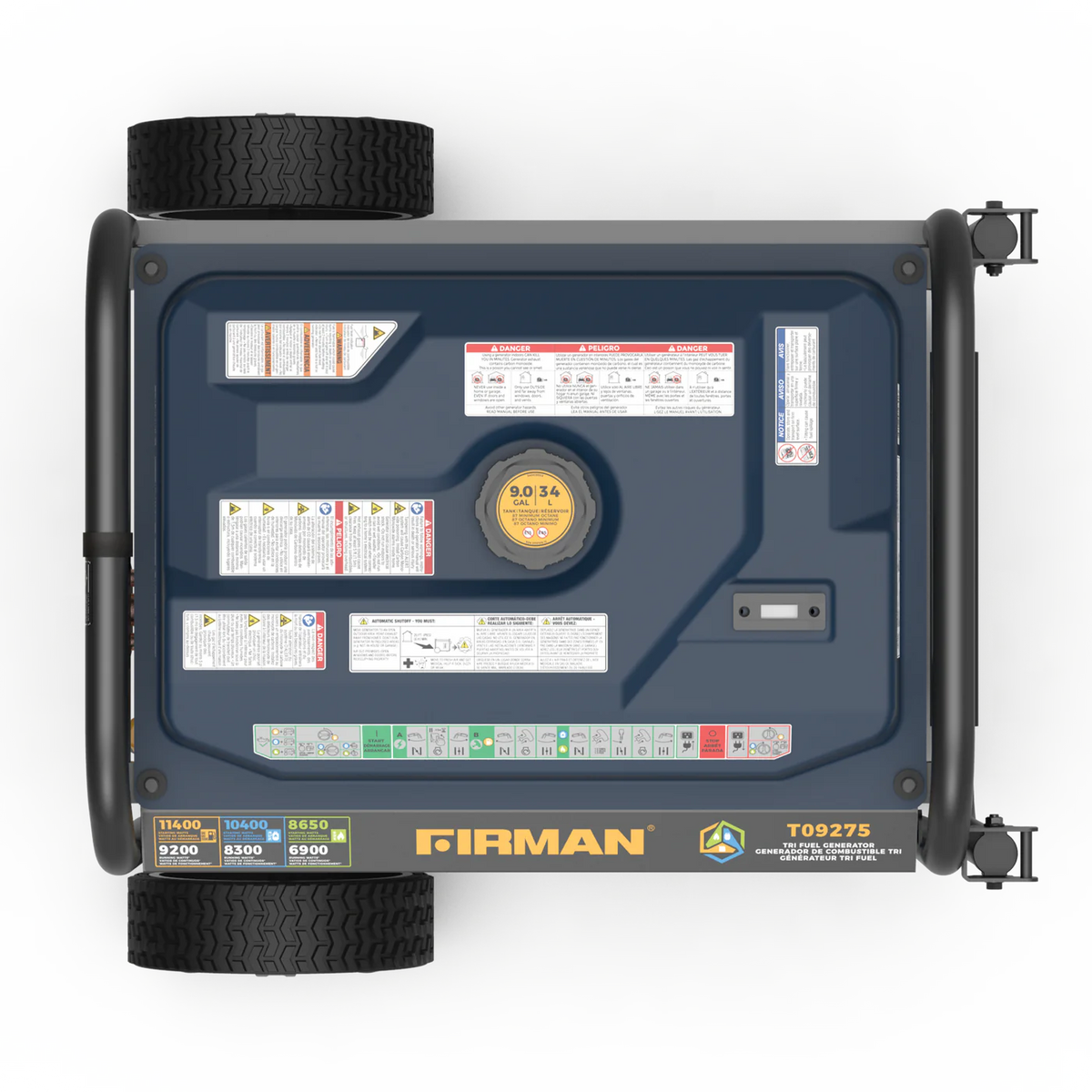 Furman Generators FIRMAN® Tri Fuel Portable Generator 11400W Electric Start 120V/240V wi ...