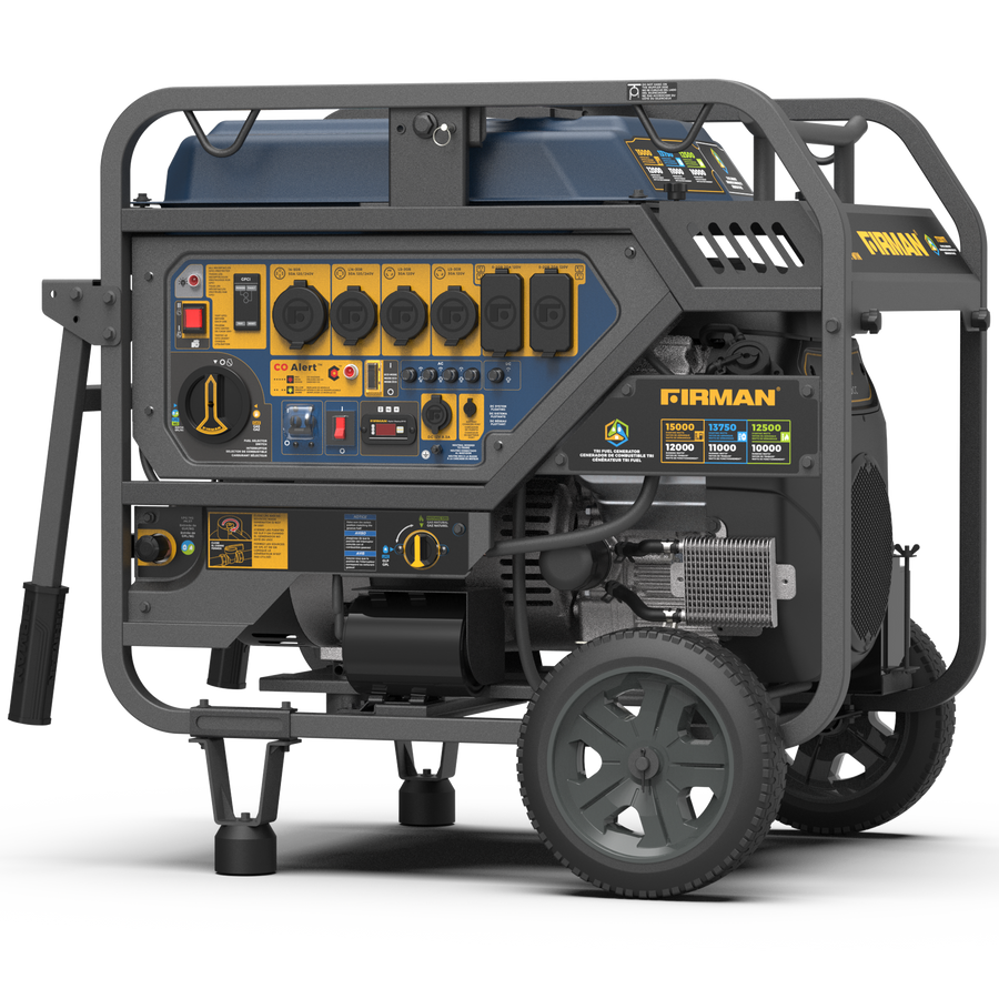 FIRMAN® Tri Fuel Portable Generator 15000W Electric Start 120/240V With CO Alert #T12071
