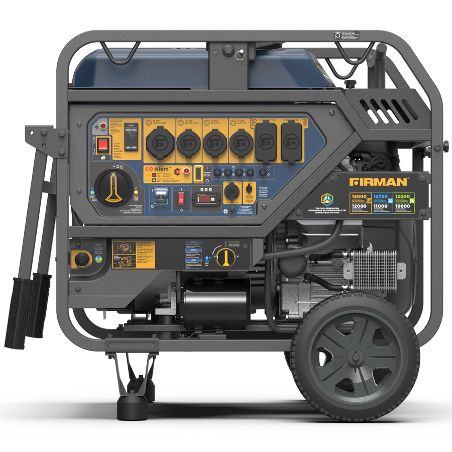 FIRMAN® Tri Fuel Portable Generator 15000W Electric Start 120/240V With CO Alert #T12071