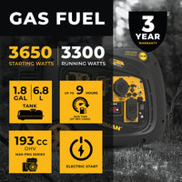 FIRMAN® Inverter Portable Generator 3650W Remote Start #W03383