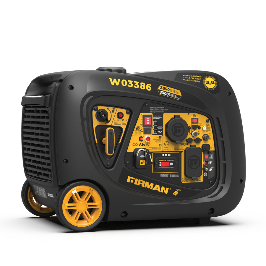 FIRMAN® Inverter Portable Generator 3650W Remote Start with CO Alert #W03386