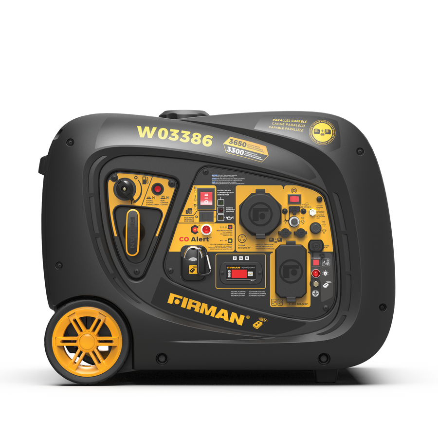 FIRMAN® Inverter Portable Generator 3650W Remote Start with CO Alert #W03386