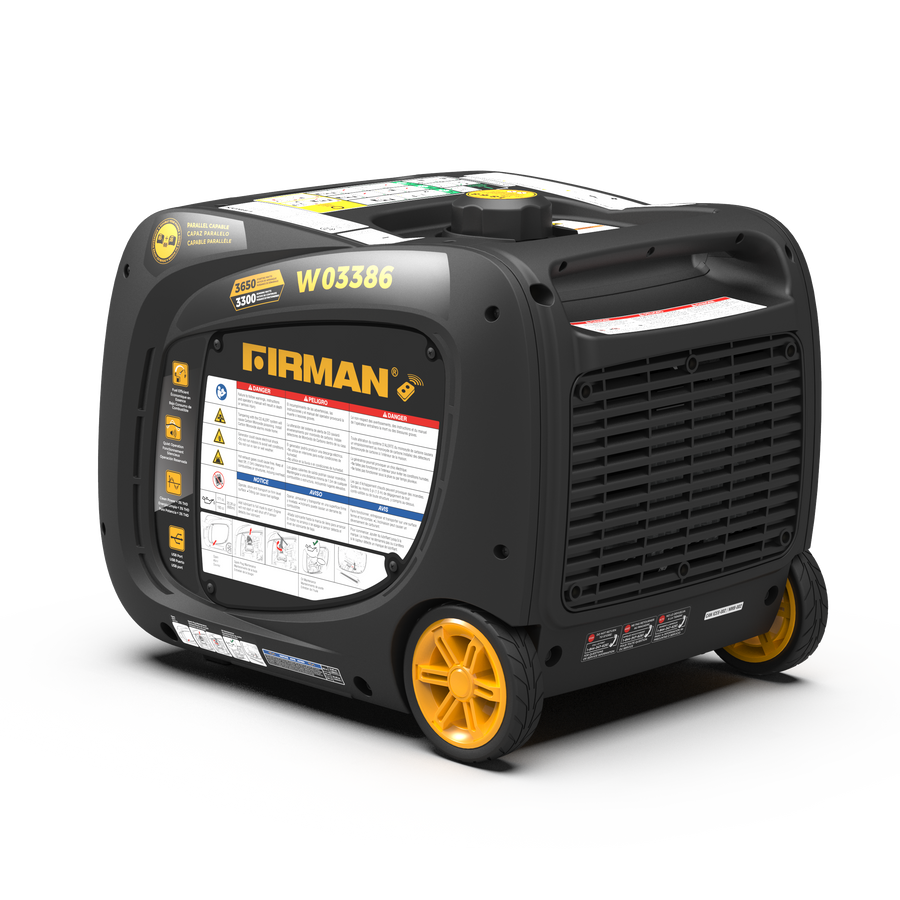 FIRMAN® Inverter Portable Generator 3650W Remote Start with CO Alert #W03386