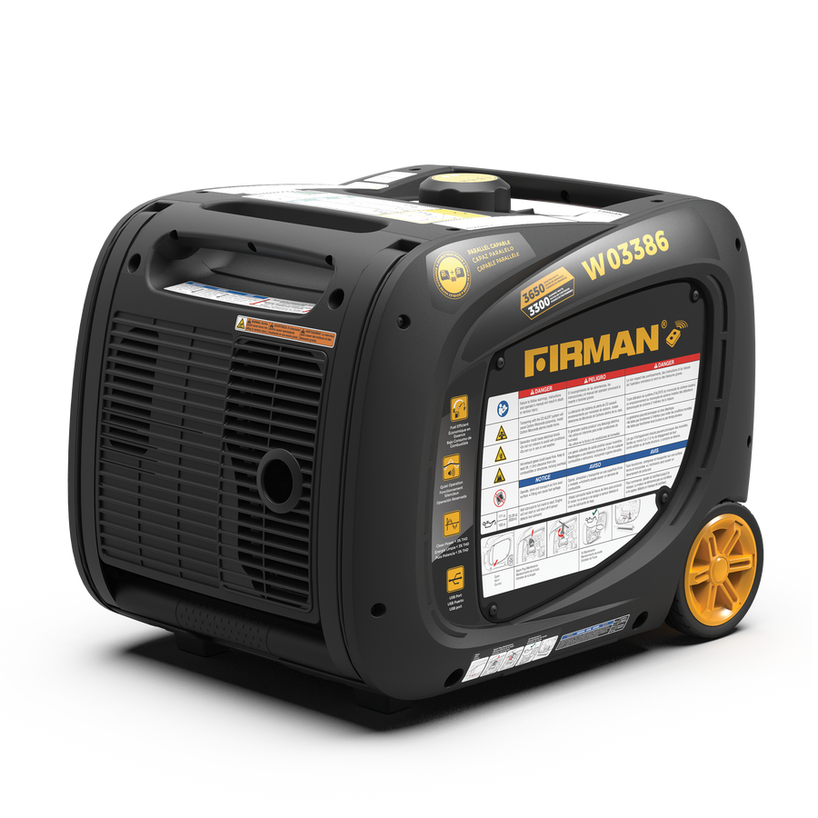 FIRMAN® Inverter Portable Generator 3650W Remote Start with CO Alert #W03386