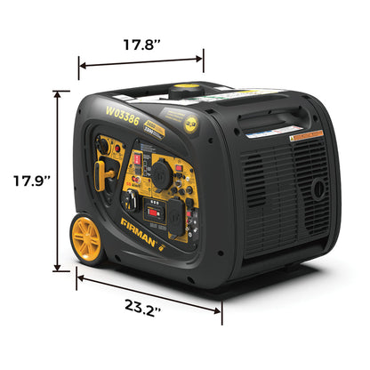 FIRMAN® Inverter Portable Generator 3650W Remote Start with CO Alert #W03386