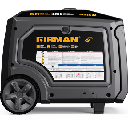 FIRMAN® Gas Inverter Portable Generator 6850/5500 Watt Remote Start 120/240V CO Alert #W05583