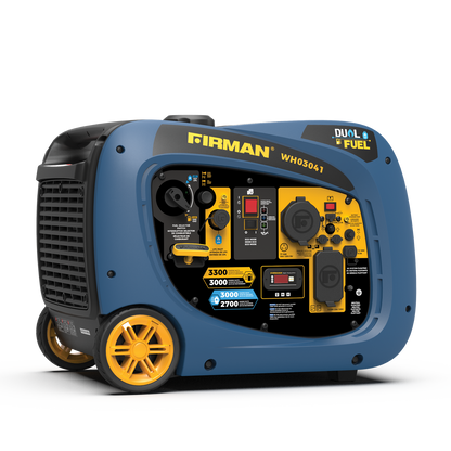 FIRMAN® Dual Fuel Inverter Portable Generator 3300W Recoil Start #WH03041