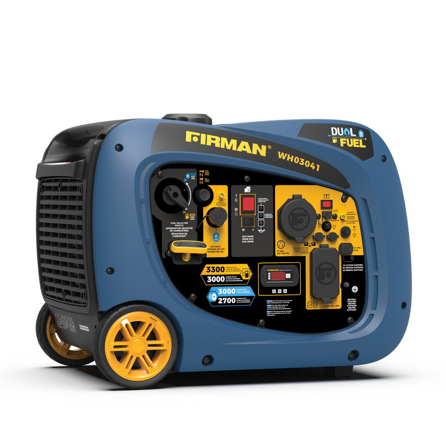 FIRMAN® Dual Fuel Inverter Portable Generator 3300W Recoil Start #WH03041