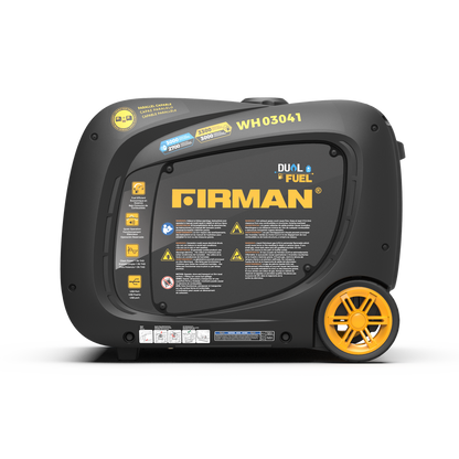 FIRMAN® Dual Fuel Inverter Portable Generator 3300W Recoil Start #WH03041