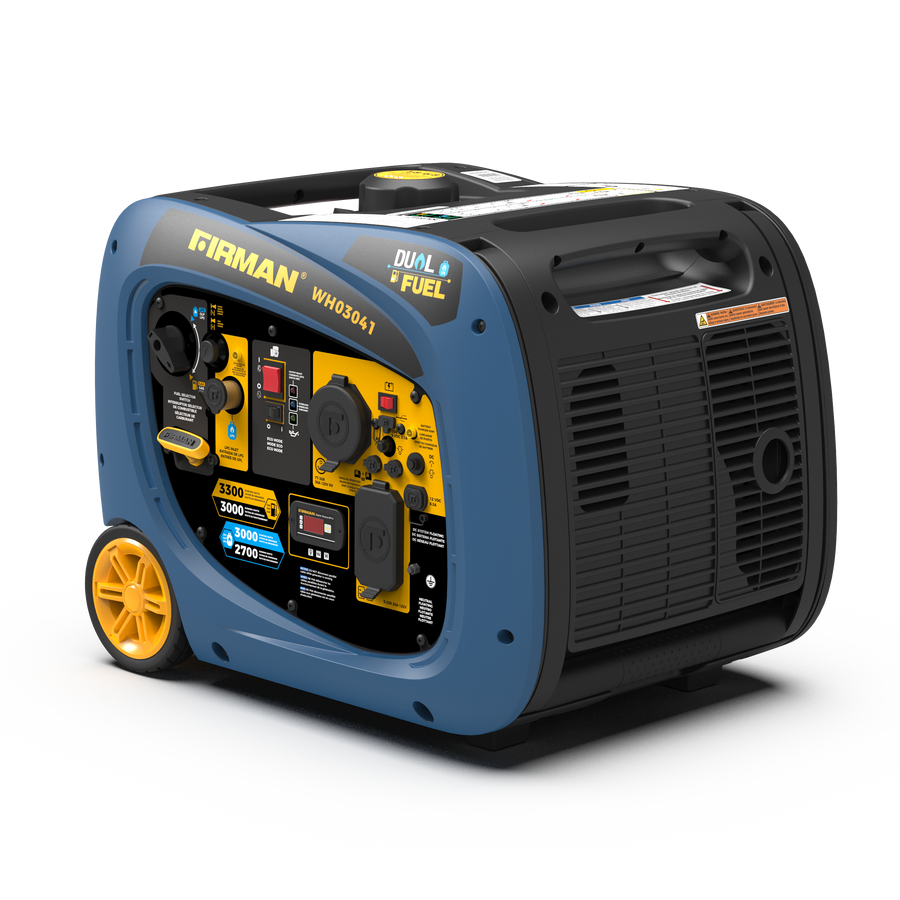 FIRMAN® Dual Fuel Inverter Portable Generator 3300W Recoil Start #WH03041