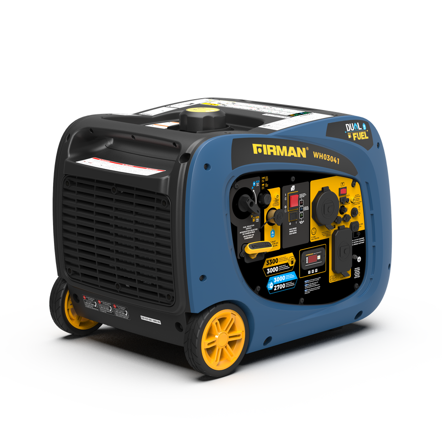 FIRMAN® Dual Fuel Inverter Portable Generator 3300W Recoil Start #WH03041