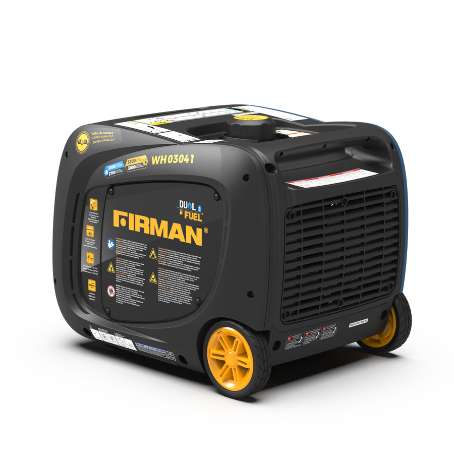 FIRMAN® Dual Fuel Inverter Portable Generator 3300W Recoil Start #WH03041