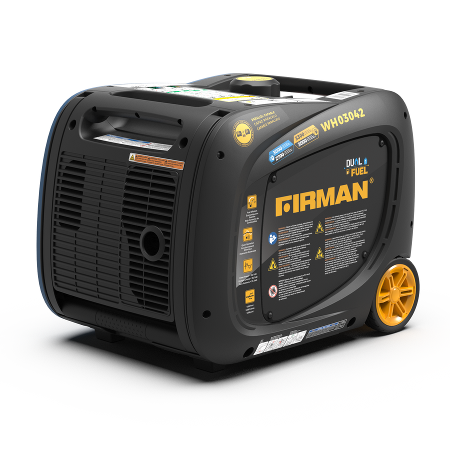 FIRMAN® Dual Fuel Inverter Portable Generator 3300W Electric Start #WH03042