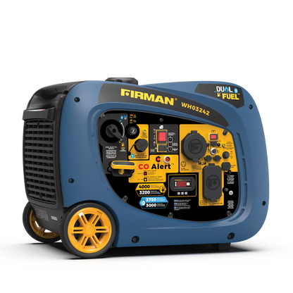 FIRMAN® Dual Fuel Inverter Portable Generator 4000W Electric Start with CO Alert #WH03242
